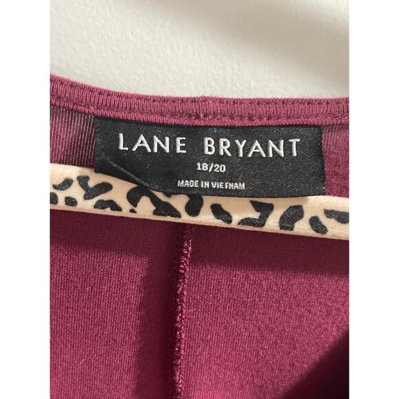 lane bryant cross front faux wrap peplum top 18/20/2X - Picture 2 of 5